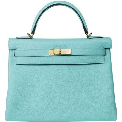 Hermes Kelly Retourne 32 Blue Atoll Togo GHW 