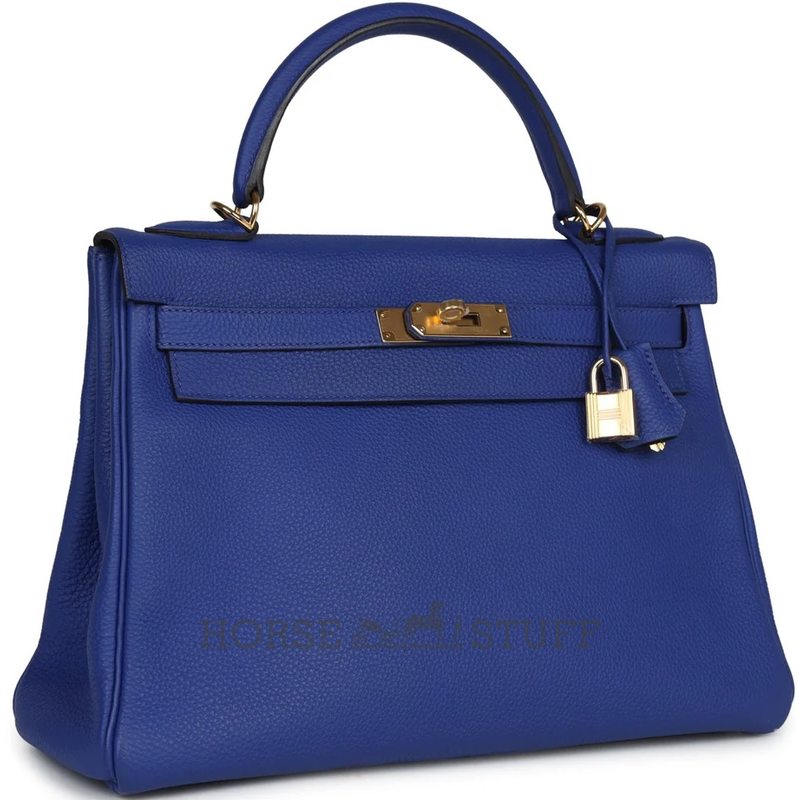 Hermes Kelly Retourne 32 Blue Electrique Togo GHW