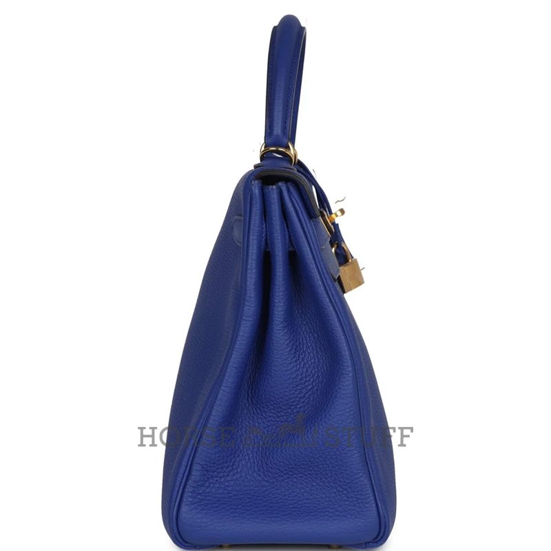 Hermes Kelly Retourne 32 Blue Electrique Togo GHW