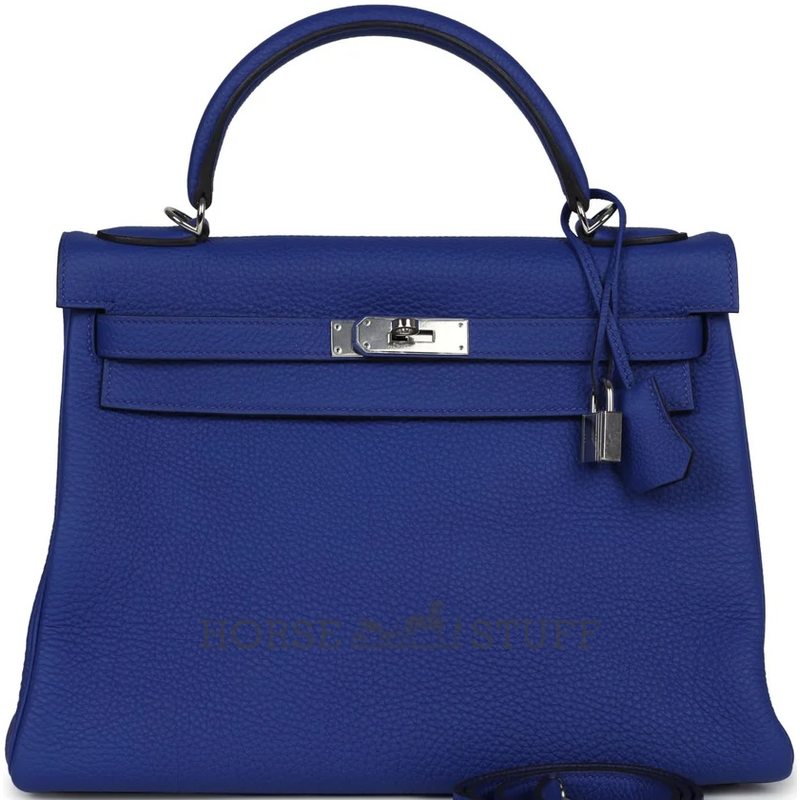 Hermes Kelly Retourne 32 Blue Electrique Togo PHW