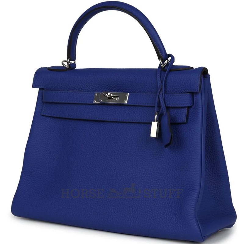 Hermes Kelly Retourne 32 Blue Electrique Togo PHW