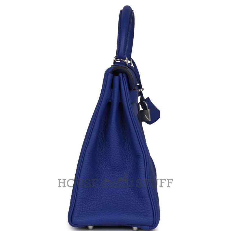 Hermes Kelly Retourne 32 Blue Electrique Togo PHW