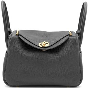 Hermès Lindy 26 Black Clemence GHW