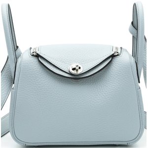 Hermès Lindy Mini Blue Pale Clemence PHW