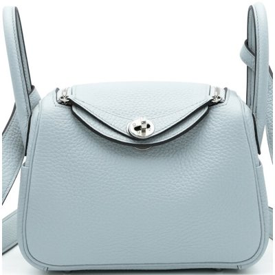 Hermès Lindy Mini Blue Pale Clemence PHW