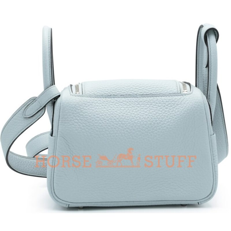 Hermès Lindy Mini Blue Pale Clemence PHW