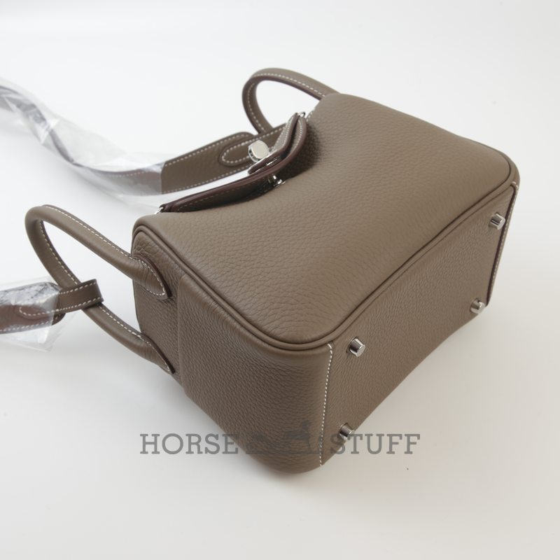 Hermès Lindy Mini Etoupe Clemence PHW