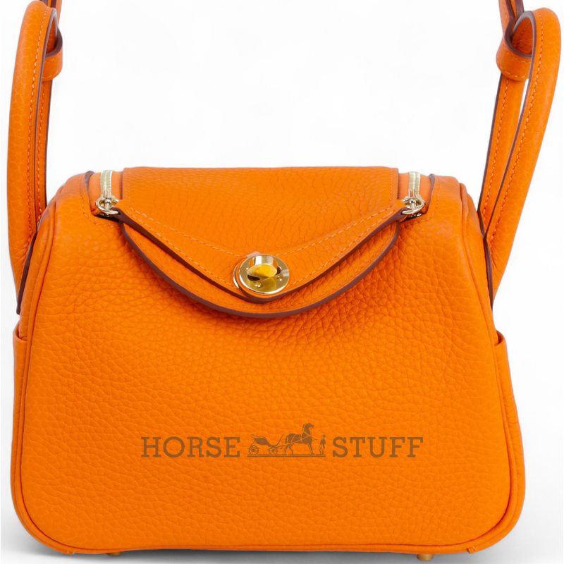 Hermès Lindy Mini Feu Clemence GHW