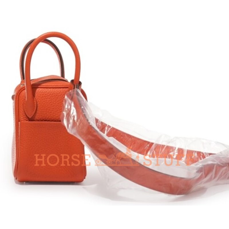 Hermès Lindy Mini Feu Clemence PHW