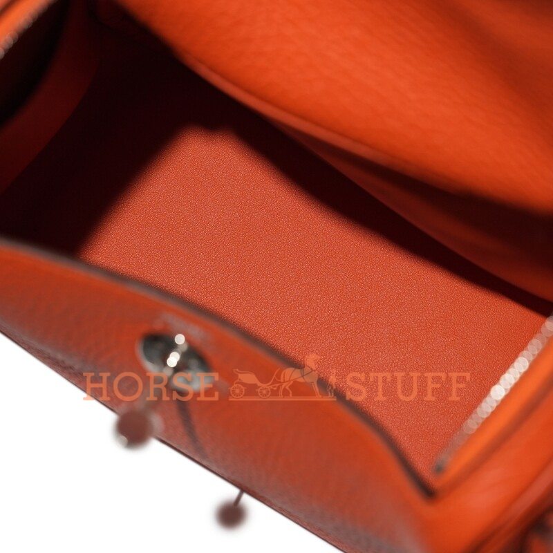 Hermès Lindy Mini Feu Clemence PHW