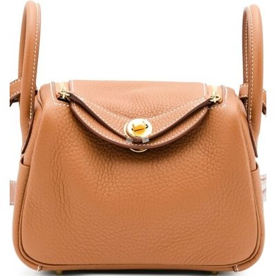 Hermès Lindy Mini Gold Clemence GHW