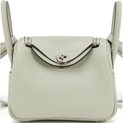 Hermès Lindy Mini Gris Neve Clemence PHW