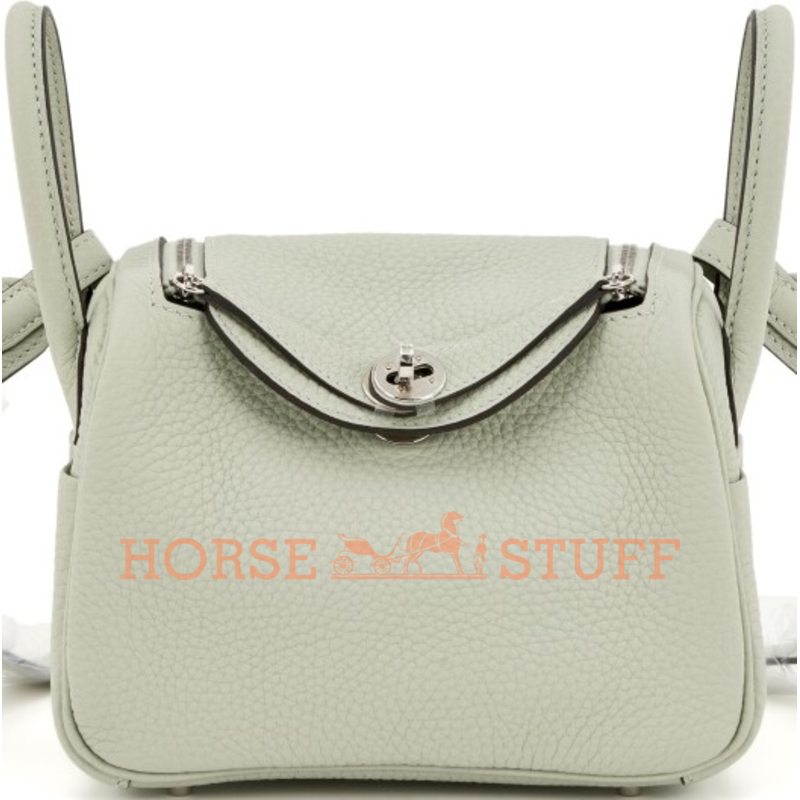 Hermès Lindy Mini Gris Neve Clemence PHW