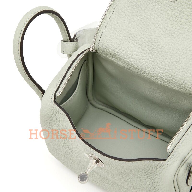 Hermès Lindy Mini Gris Neve Clemence PHW