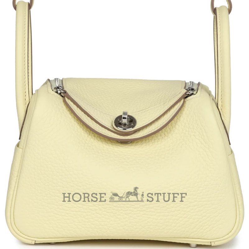 Hermès Lindy Mini Jaune Milton Clemence PHW