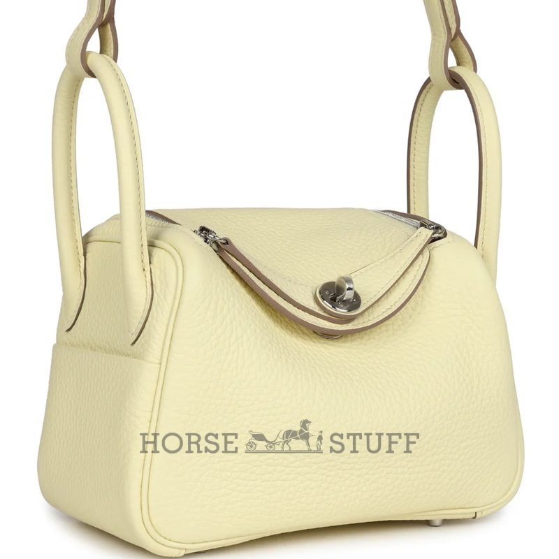 Hermès Lindy Mini Jaune Milton Clemence PHW