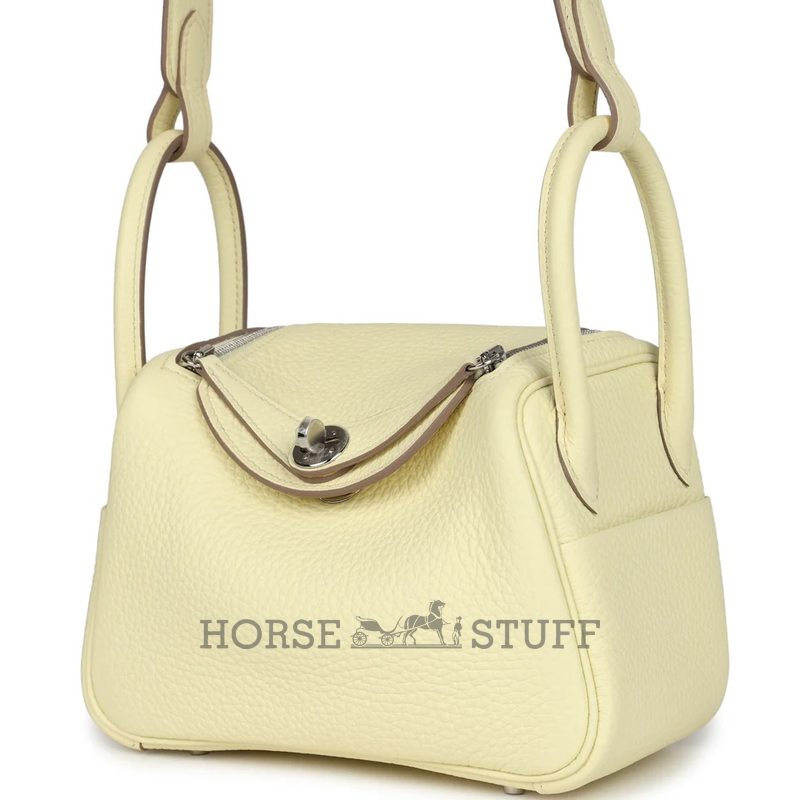 Hermès Lindy Mini Jaune Milton Clemence PHW