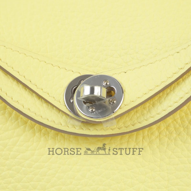 Hermès Lindy Mini Jaune Poussin Clemence PHW