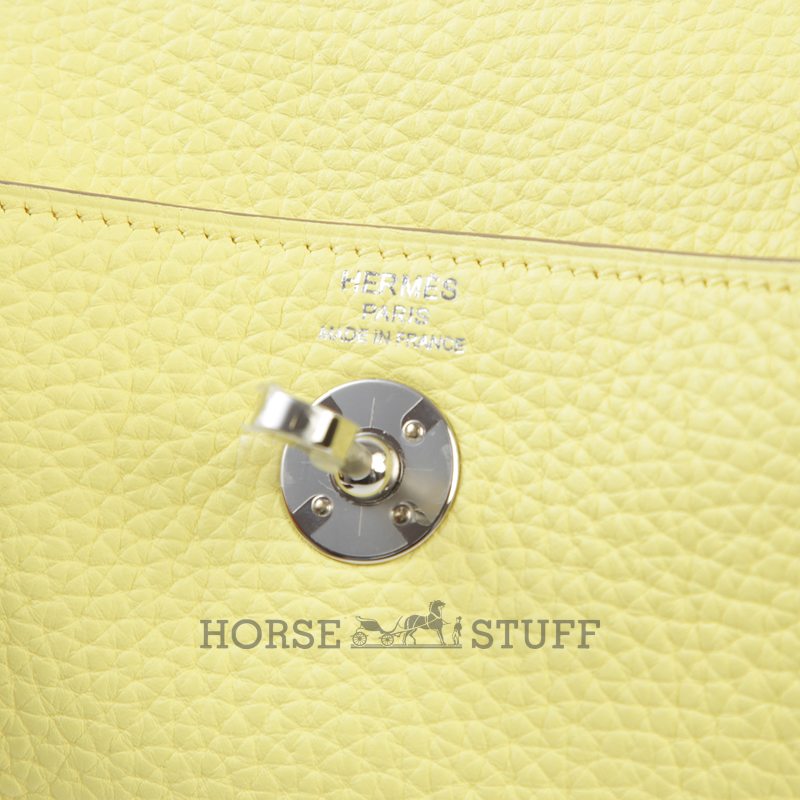 Hermès Lindy Mini Jaune Poussin Clemence PHW