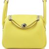Hermès Lindy Mini Lime Clemence PHW