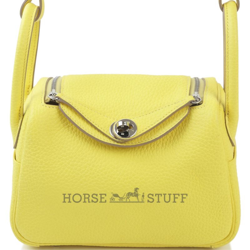 Hermès Lindy Mini Lime Clemence PHW