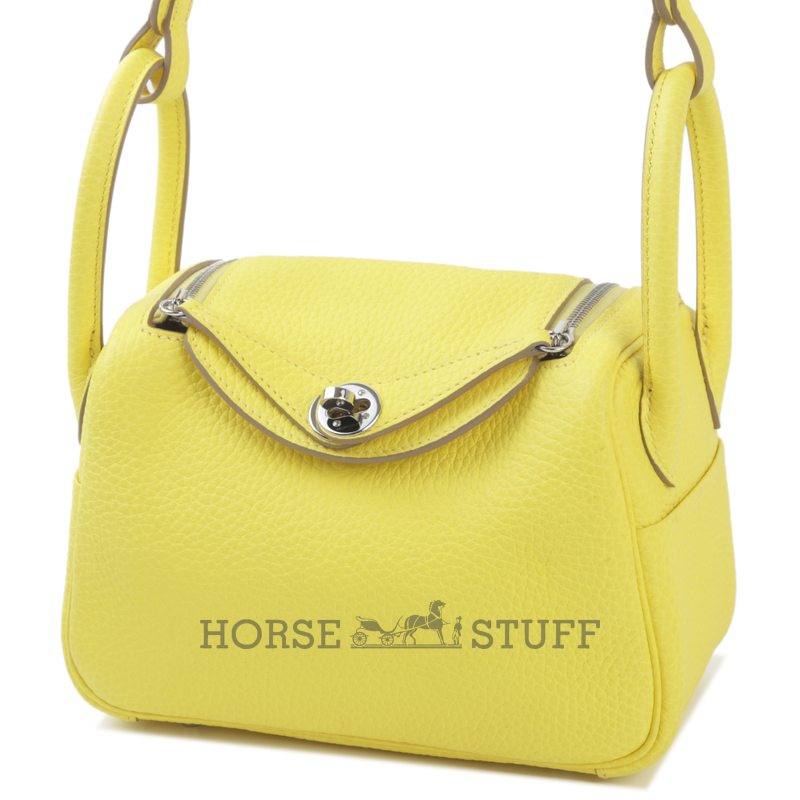 Hermès Lindy Mini Lime Clemence PHW