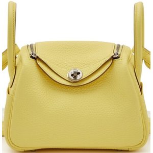 Hermès Lindy Mini Limoncello Clemence PHW