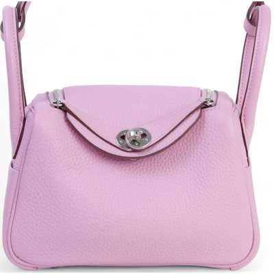 Hermès Lindy Mini Mauve Sylvestre Clemence PHW