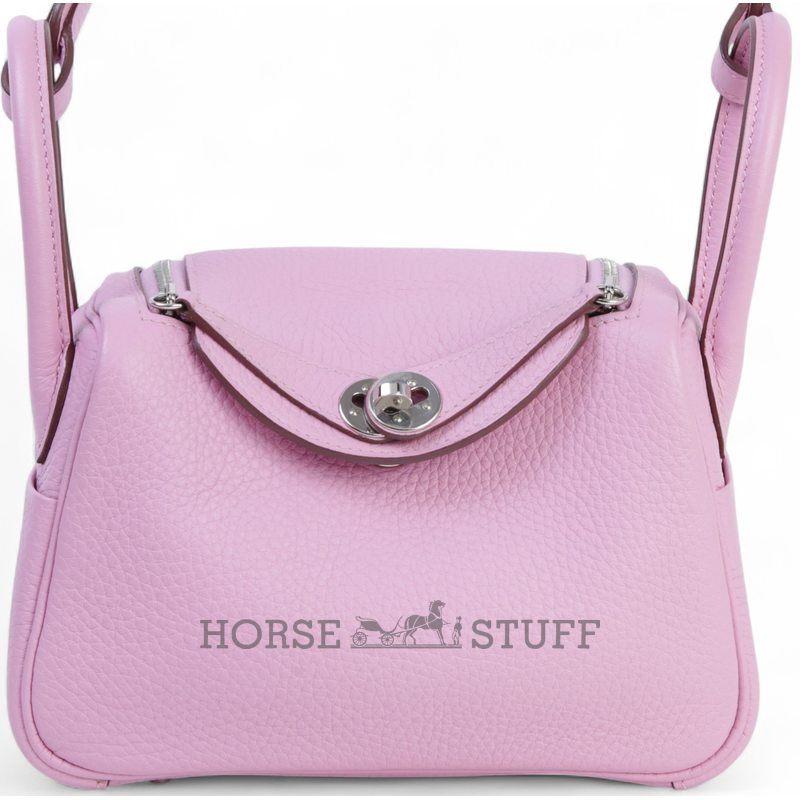 Hermès Lindy Mini Mauve Sylvestre Clemence PHW
