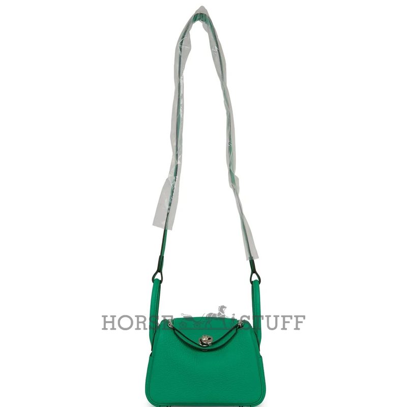 Hermès Lindy Mini Menthe Clemence PHW