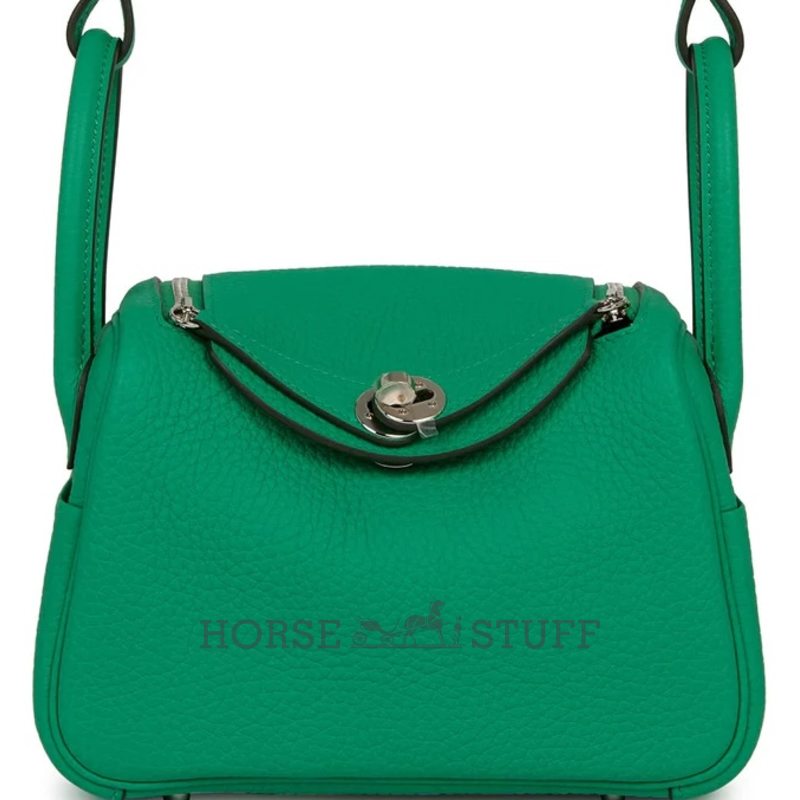 Hermès Lindy Mini Menthe Clemence PHW