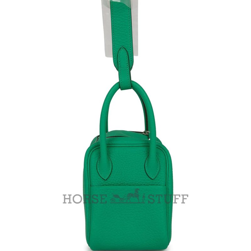 Hermès Lindy Mini Menthe Clemence PHW