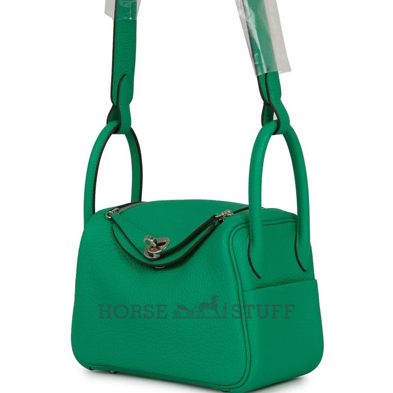 Hermès Lindy Mini Menthe Clemence PHW