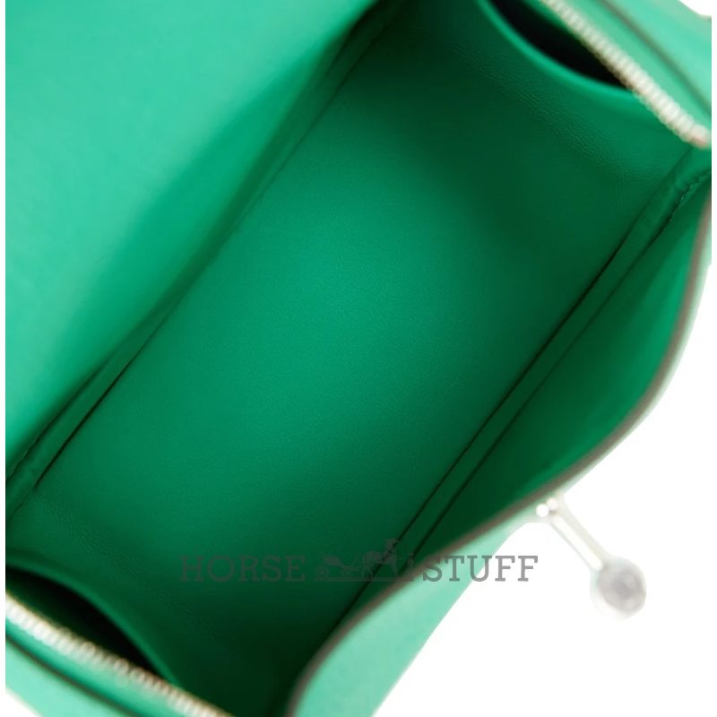 Hermès Lindy Mini Menthe Clemence PHW