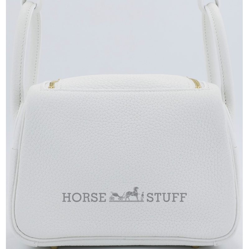 Hermès Lindy Mini New White Clemence GHW