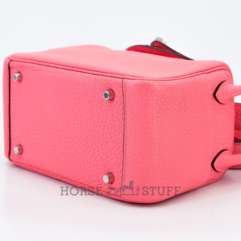 Hermès Lindy Mini Rose Azalee Clemence PHW