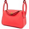 Hermès Lindy Mini Rose Texas Clemence GHW