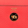 Hermès Lindy Mini Rose Texas Clemence GHW