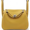 Hermès Lindy Mini Sun Clemence PHW
