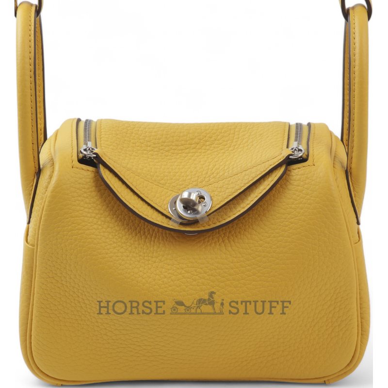 Hermès Lindy Mini Sun Clemence PHW