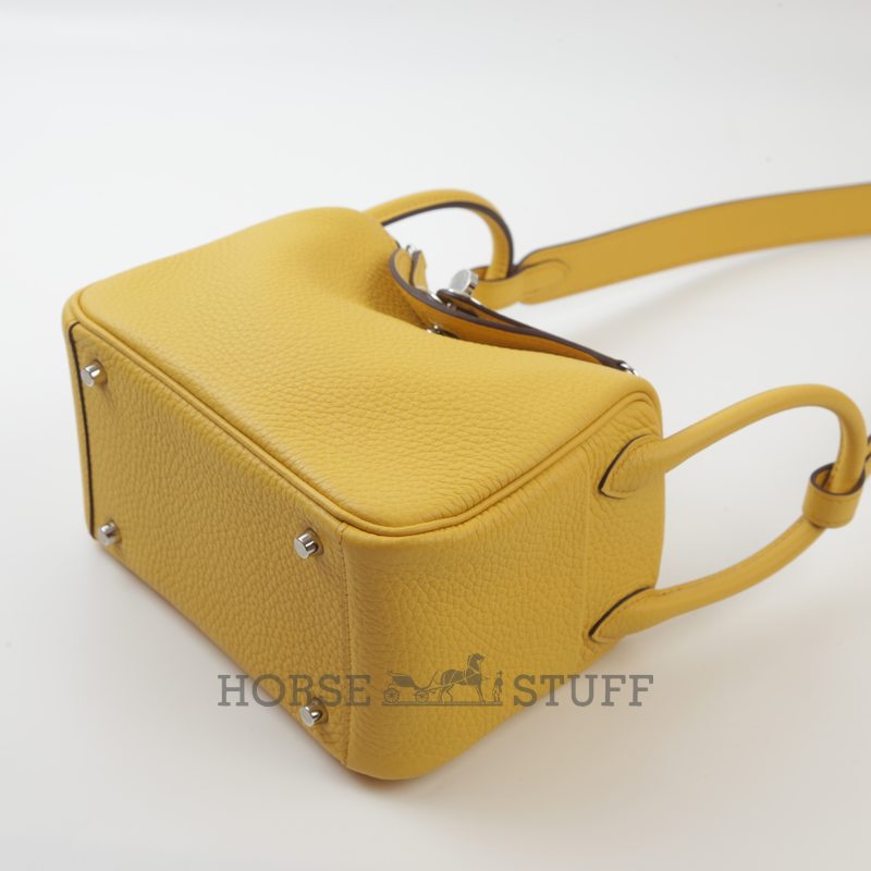 Hermès Lindy Mini Sun Clemence PHW