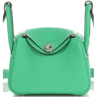 Hermès Lindy Mini Vert Comics Clemence PHW