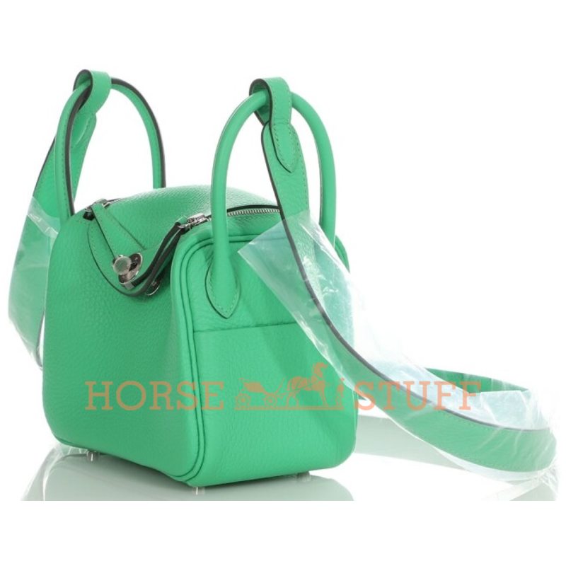 Hermès Lindy Mini Vert Comics Clemence PHW