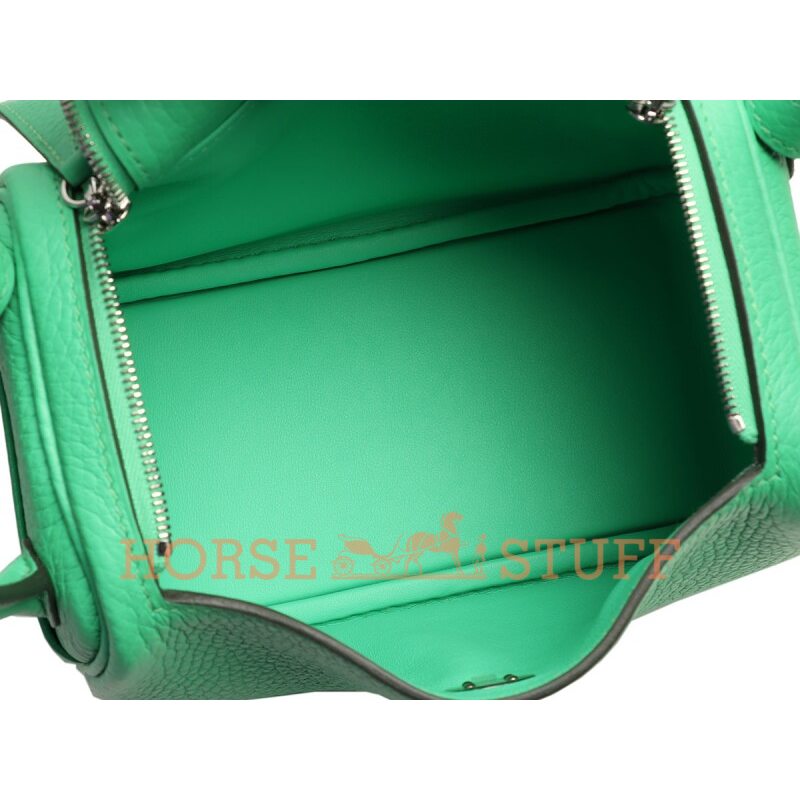 Hermès Lindy Mini Vert Comics Clemence PHW