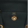 Hermès Lindy Mini Vert Fonce Clemence GHW