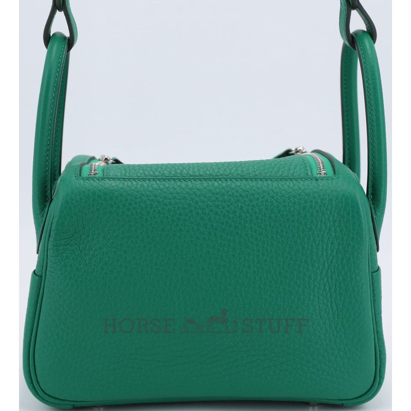 Hermès Lindy Mini Vert Vertigo Clemence PHW