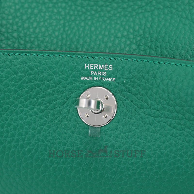 Hermès Lindy Mini Vert Vertigo Clemence PHW