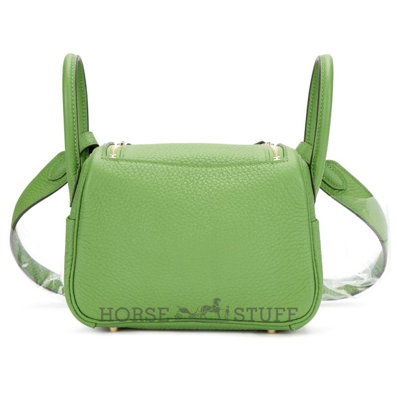 Hermès Lindy Mini Vert Yucca Clemence GHW