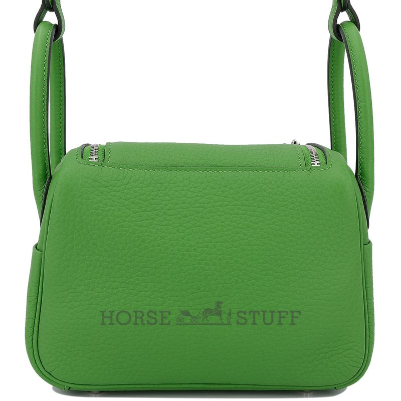 Hermès Lindy Mini Vert Yucca Clemence PHW