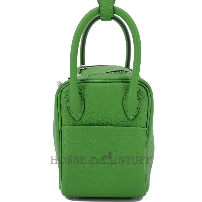 Hermès Lindy Mini Vert Yucca Clemence PHW